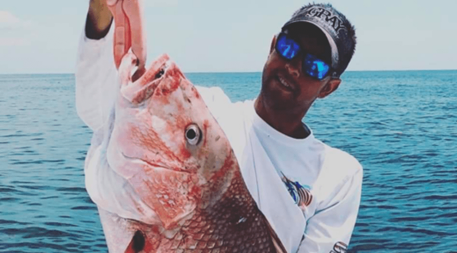 Catching red snapper in Dauphin Island